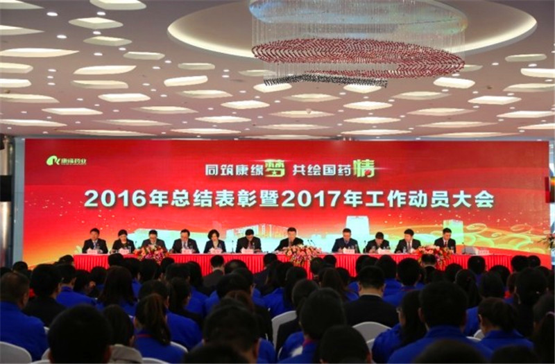 同筑百亿游戏梦 共绘国药情——百亿游戏药业举行2016年总结表彰暨2017年工作动员大会
